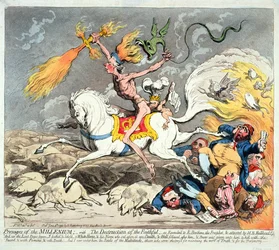 Presages of the Millenium, julkaistu 1795 (käsinvärjätyt etsaus)
